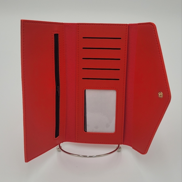 Womens foldover Leather Wallet - Picture 2 of 3